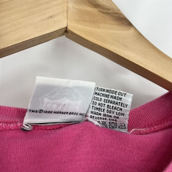 Vintage 90s Tweety Bird T Shirt Size XXL Pink Single Stitch Tee Looney Tunes Tee - Picture 5 of 9